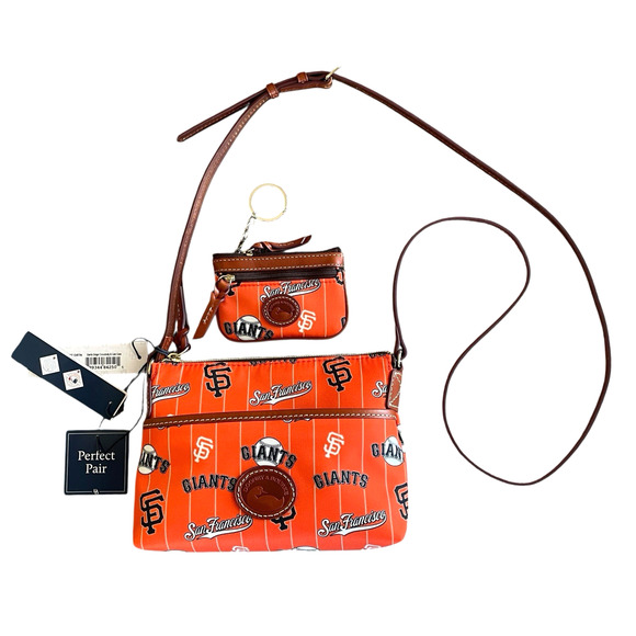 NWT DOONEY & BOURKE MLB San Francisco GIANTS Orange Crossbody Bag Key Coin Case - Picture 11 of 11